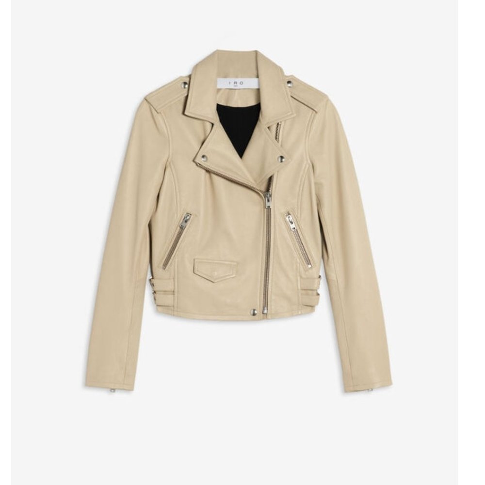 Iro Lambskin Leather Jacket Size 36
